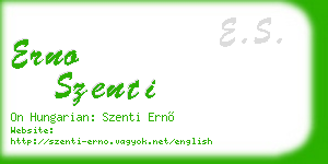 erno szenti business card